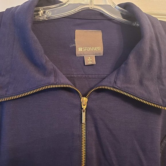 SPANNER Sporty Navy Jacket w Gold Accents 6 - Picture 5 of 9